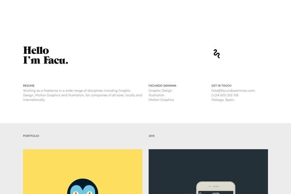 facundosamman.com site used Semplice