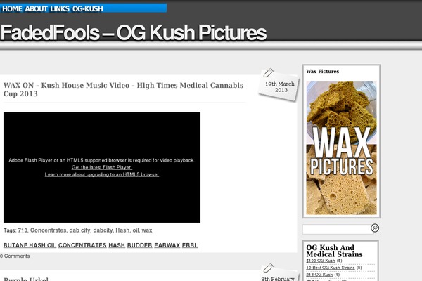 fadedfools.com site used Fresh Editorial