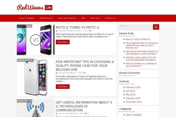 RedWaves Lite theme site design template sample