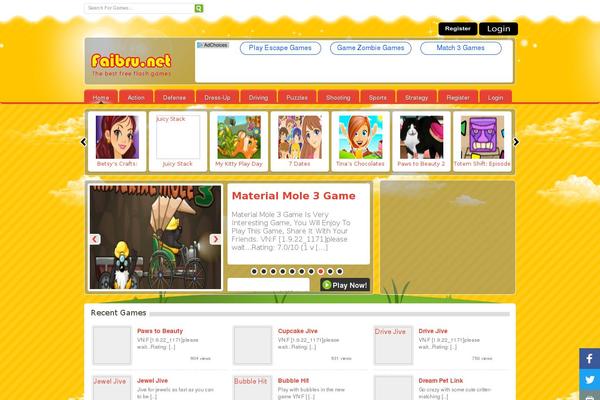 Site using Miniclip Games Arcade plugin