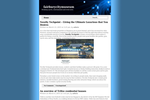 Blue Basic theme site design template sample