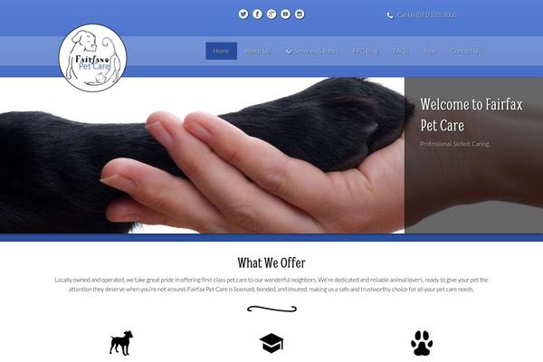 PetCare theme site design template sample