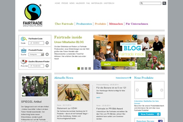 fairtrade theme websites examples