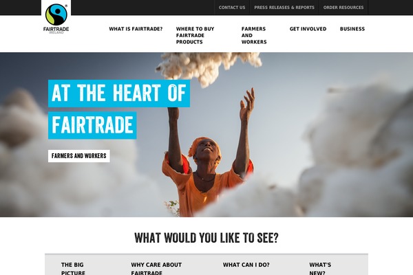 fairtrade.ie site used Fairtrade