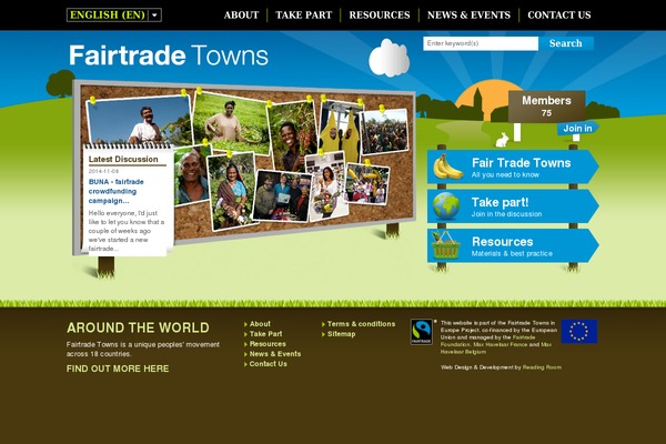 fairtradetowns.org site used Fairtrade