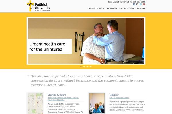 Care theme site design template sample