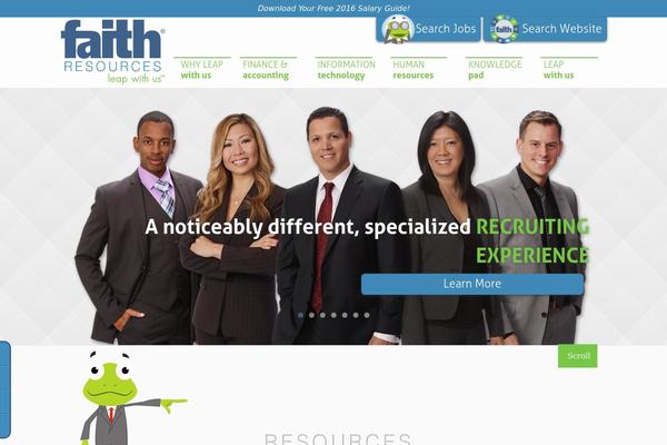 Faith theme site design template sample