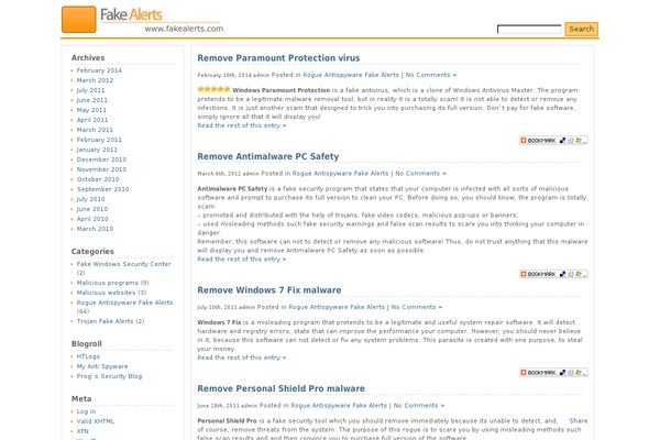 fakealerts.com site used Limau Orange v.01