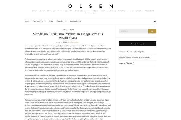 Academy theme site design template sample