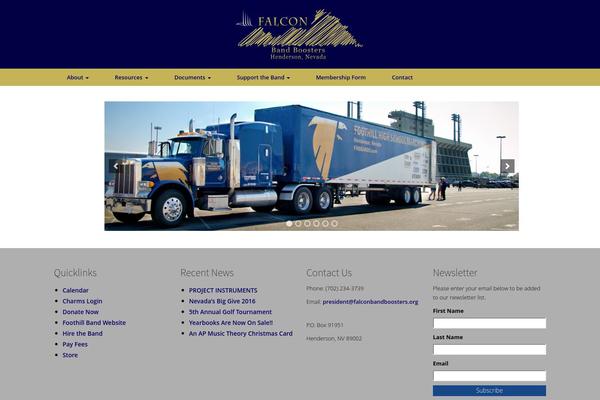 falconbandboosters.org site used Compose WP