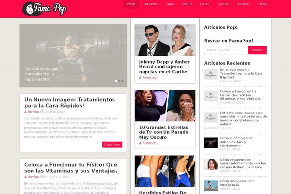 Pinstagram theme site design template sample