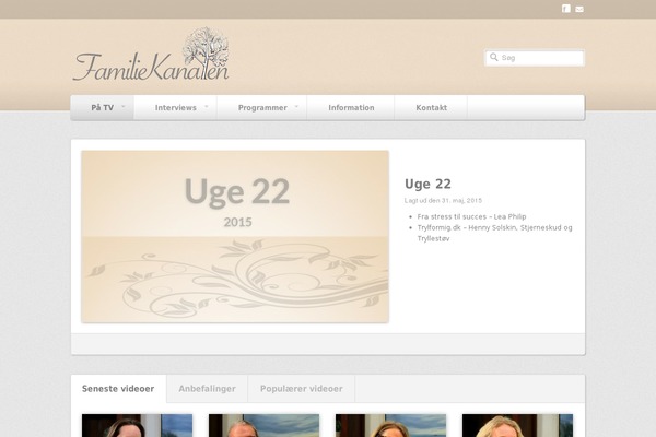familiekanalen.tv site used Primero