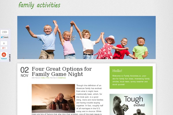 Tasty theme site design template sample