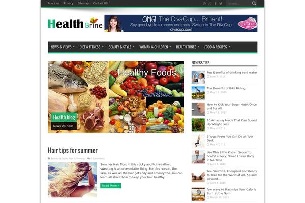 Health theme site design template sample