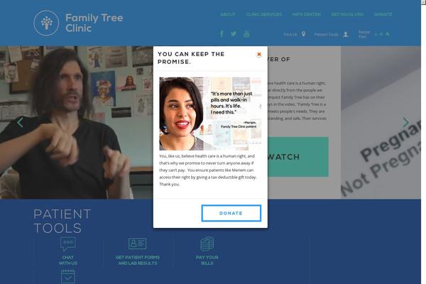Site using Homepage-pop-up plugin
