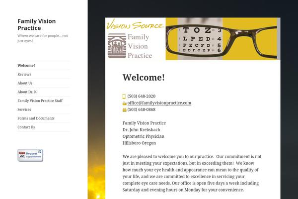 Twenty Fifteen theme site design template sample