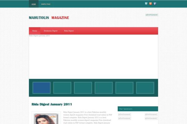 Mahutolismagazine theme site design template sample