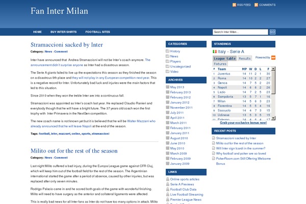 Blue theme site design template sample