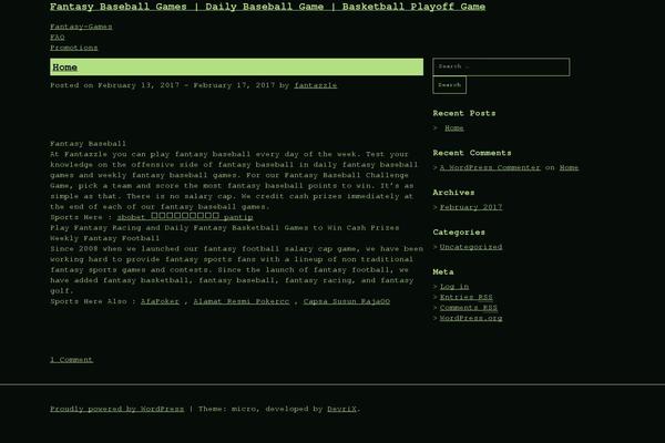 Micro theme site design template sample