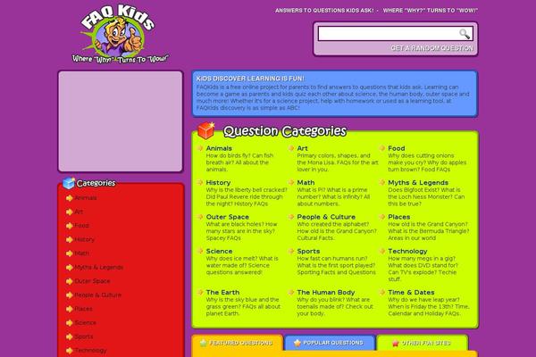 faqkids.com site used Moneysite