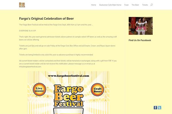 fargobeerfestival.com site used Divi
