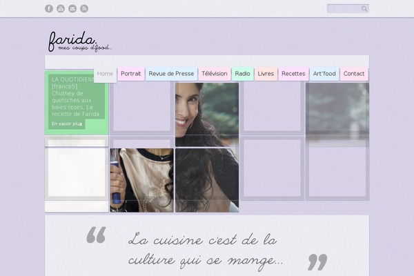 farida-foodista.com site used Webzine
