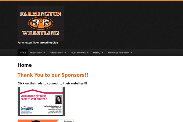 Tiger theme site design template sample
