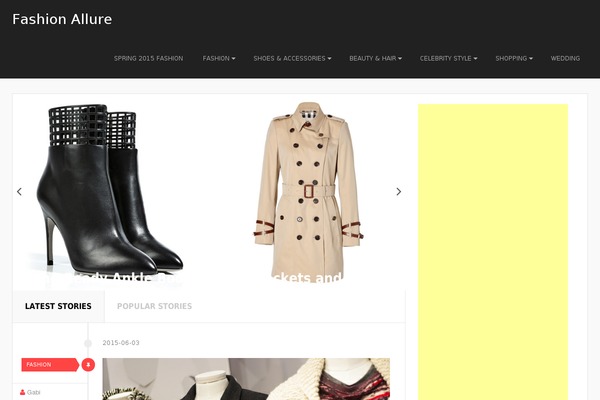 Allure theme site design template sample