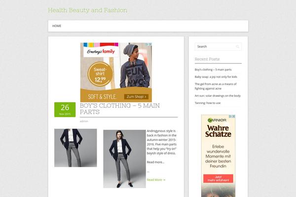 My theme site design template sample