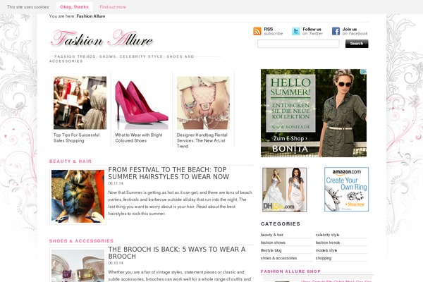 Allure theme site design template sample
