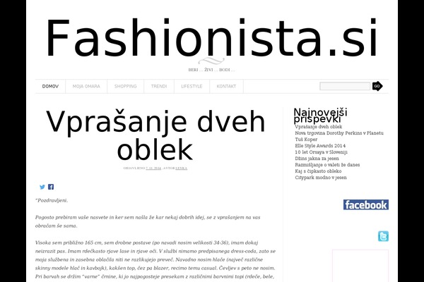 Fashionista theme site design template sample