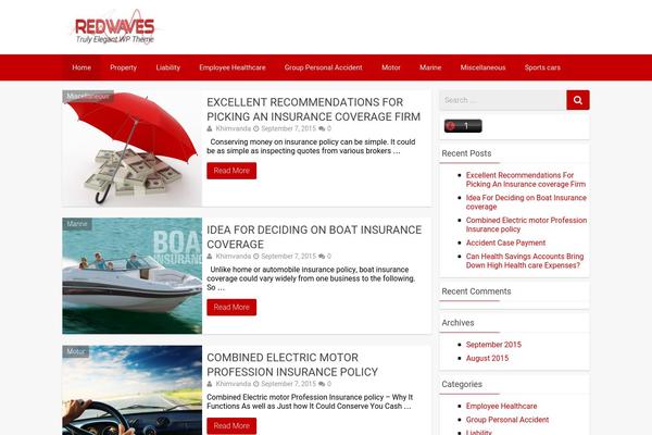 RedWaves Lite theme site design template sample