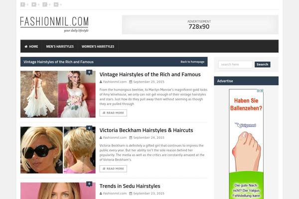 Quadrum theme site design template sample