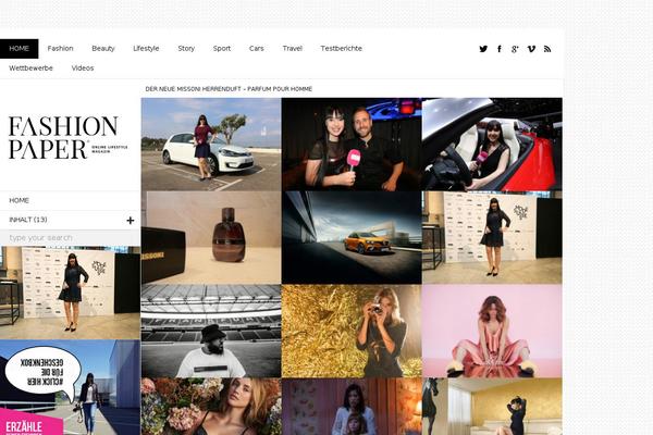 Mag theme site design template sample