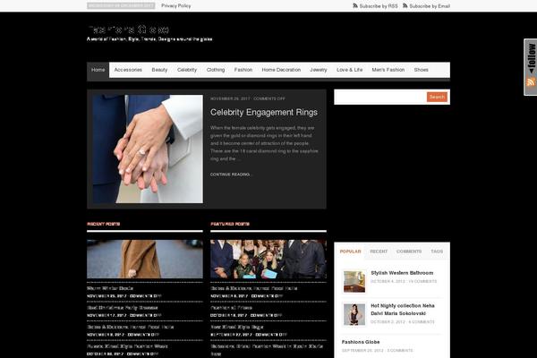 Fashion theme site design template sample