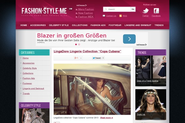 Moda theme site design template sample
