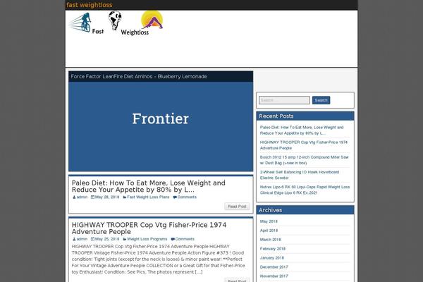 Frontier theme site design template sample