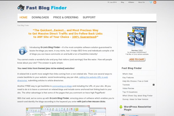 Site using WPNewsman Lite plugin