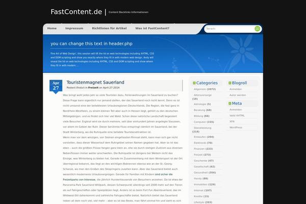 fastcontent.de site used Bluedark-10