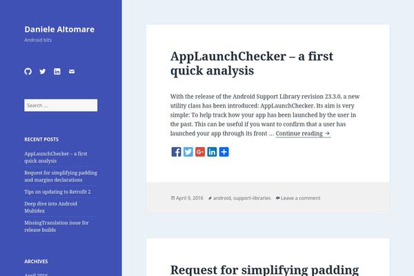 Twenty Fifteen theme site design template sample