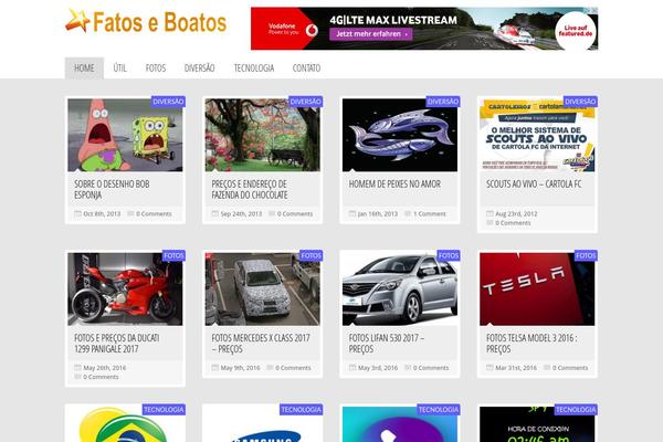 Blueblog theme site design template sample