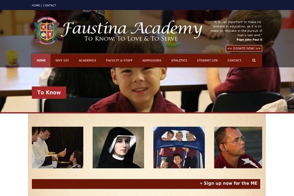 faustinaacademy.com site used Real Church v1.04