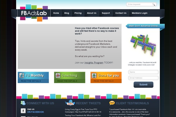fbadslab.com site used Gymnaz