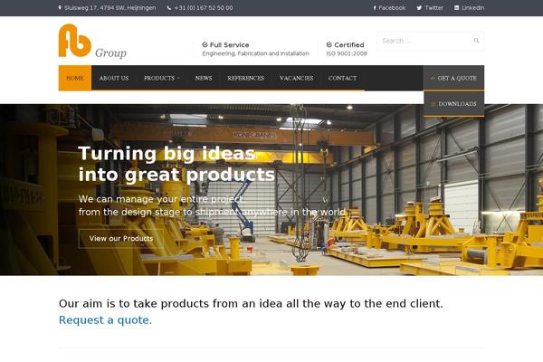 Factory-child theme site design template sample