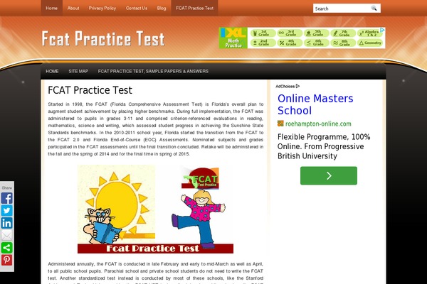 fcatpracticetest.com site used Graduate