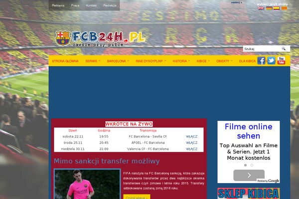 fcb24h.pl site used Soccergames