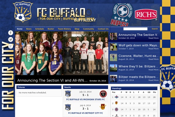 fcbuffalo.org site used Football Club