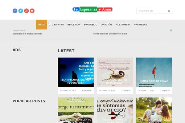 Magazine theme site design template sample
