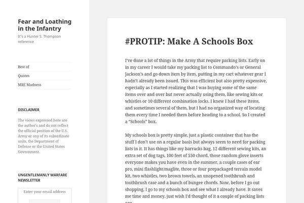 Twenty Fifteen theme site design template sample