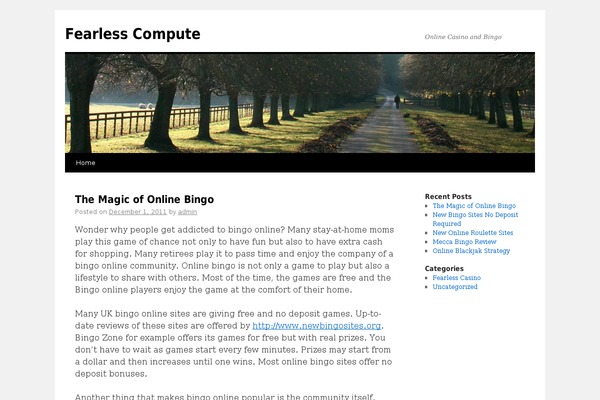 Twenty Ten theme site design template sample